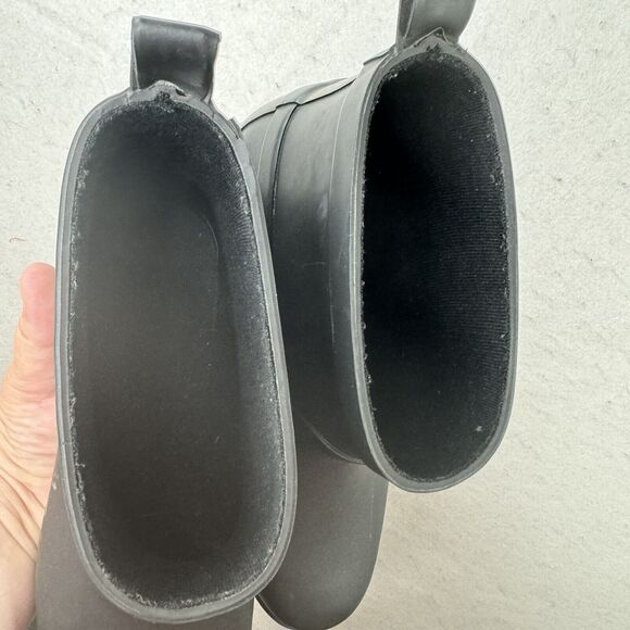 Lucky Brand‎ Rounded Toe Pull On Rubber Black Ankle Boots Casual Booties Size 9 - Picture 3 of 13